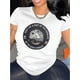 thumbnail image 1 of Women'S Casual Sportswear T-Shirt with Round Neck And Letter Pattern, Polyester Material, Medium Stretch for All Seasons, 1 of 6