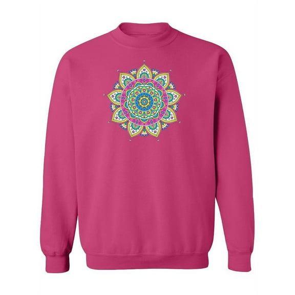 Mandala Doodle With Hearts Sweatshirt Women -Image by Shutterstock, Female XX-Large