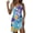 Blue, variant on Womens Summer Dresses Tropical Print Sleeveless Sun Dresses Cozy Round Neck Tunic Swimsuit Beach Mini Dress 2026 Spring Blue 2XL