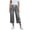 Gray, variant on Capri Jeans for Women Distressed Ripped Drawstring Wide Leg Capri Pants High Waisted Stretchy Pull On Baggy Capris Casual Summer Denim Pants Black M