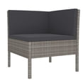 thumbnail image 4 of Outdoor 3pc Patio Sofa Set with Table, Dark Gray Cushions, Poly Rattan, 4 of 7