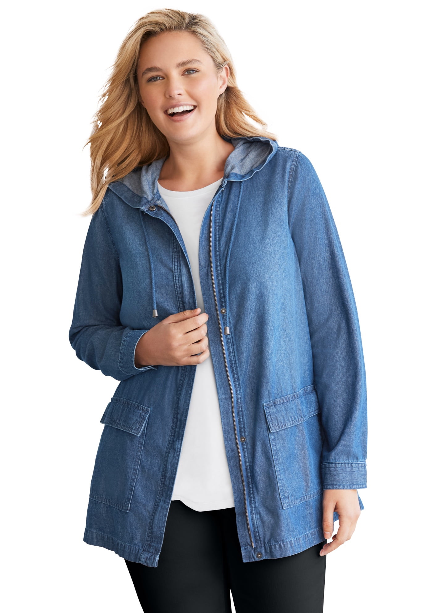 Woman Within Woman Within Women's Plus Size Lightweight Hooded Jacket