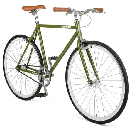 Retrospec Harper Single-Speed Fixed Gear Urban Commuter Bike Retrospec Sage Green 49cm,