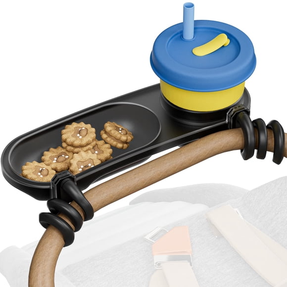 Bandeja de snacks Boffinby universal para cochecito con portavasos antideslizante