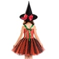 thumbnail image 3 of Toddler Girls Halloween Tulle Dress Girls Mesh Overlay Dress With Pumpkin Appliques Party Dance Performance Dress Lightweight Fabric, 3 of 7