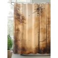thumbnail image 2 of Impressionist Style Shower Curtain Set ，Waterproof Fabric Shower Curtains Abstract Art Forest Trees Color Block Shower Curtains for Bathroom,Bathroom Decor 72"x84", 2 of 6
