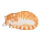 thumbnail image 4 of Bonita alfombra de baño con forma de gato durmiendo, felpudo interior de entrada. Amarillo blanco, 4 of 9
