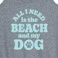 thumbnail image 3 of Instant Message - All I Need is the Beach & my Dog - Women's Racerback Tank Top, 3 of 6