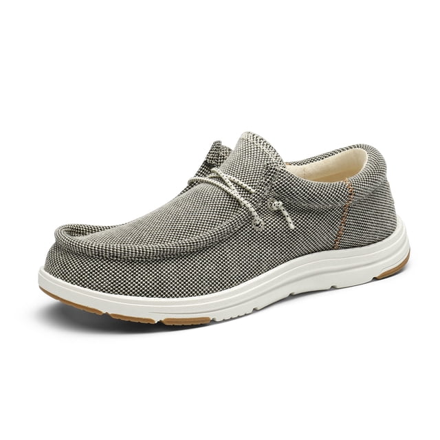 Mocasines para hombre Bruno Marc con soporte para el arco, estilo slip-on, color caqui, talla 9.5