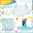thumbnail image 2 of NOGIS Portable Pool Floats Storage Bag Pool Toy Storage Swimming Pool Bag Large Hanging Net Bag Swimming Pool Floats Toy Organizer for Inflatables, Pool Toys, Floats, Football (Green), 2 of 7