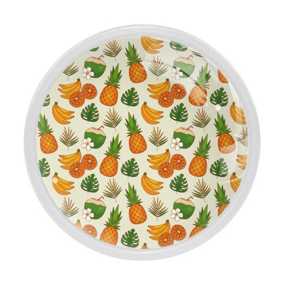 4 Pcs Pineapple Knobs for Kitchen Cabinet Cupboard Dresser Bookcase Drawer Pulls Handles Round Home Decor