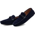 thumbnail image 5 of Mens Loafer Shoes Casual Penny Shoes Slip On Comfortable Boat Shoes Suede Leather Suit Shoes, 5 of 8