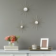 thumbnail image 2 of S 3 Gold Mirror Burst Metal Wall Decor, 2 of 2