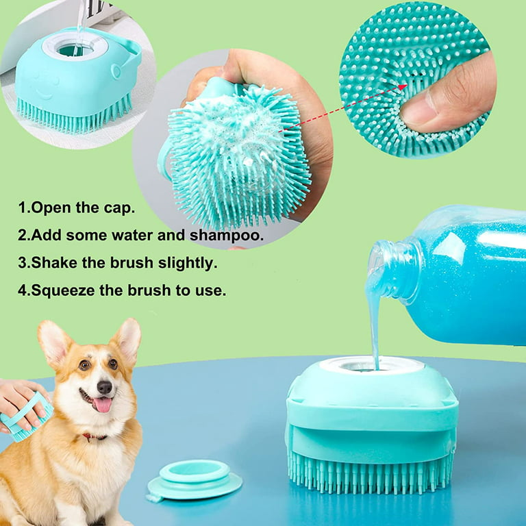 Pet shower head bath brush dog cat bath comb pet toiletries