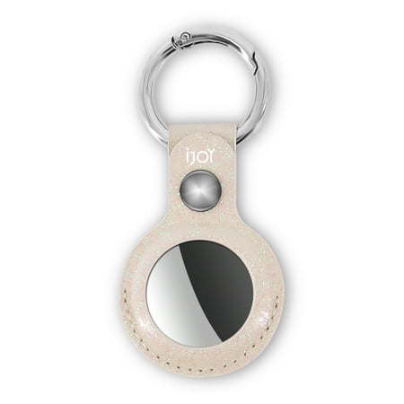 1 iJoy Fashion Pop Design Silicone Apple 2021 AirTag Holder Glitter White