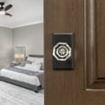 thumbnail image 3 of Bravura Hardware 925 Bancroft Knob Passage Lockset with Modern Rectangle Trim Crystal Door Knob for Hallway/Office, Oil Rubbed Bronze, 3 of 5