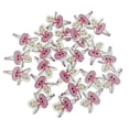 thumbnail image 1 of 100Pcs Painted Cartoon Wooden Buttons Ballet Dancing Girl Pattern Buttons Eco-friendly Wood Sewing Buttons (Styling 3), 1 of 1