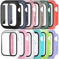 thumbnail image 1 of [12 Pack] Étui Compatible avec 45mm Apple Watch Series 7 & Series 8 avec Protecteur d'Écran en Verre Trempé Housse de Protection Résistante aux Rayures pour Apple Watch Series 7 45 mm, 1 of 5