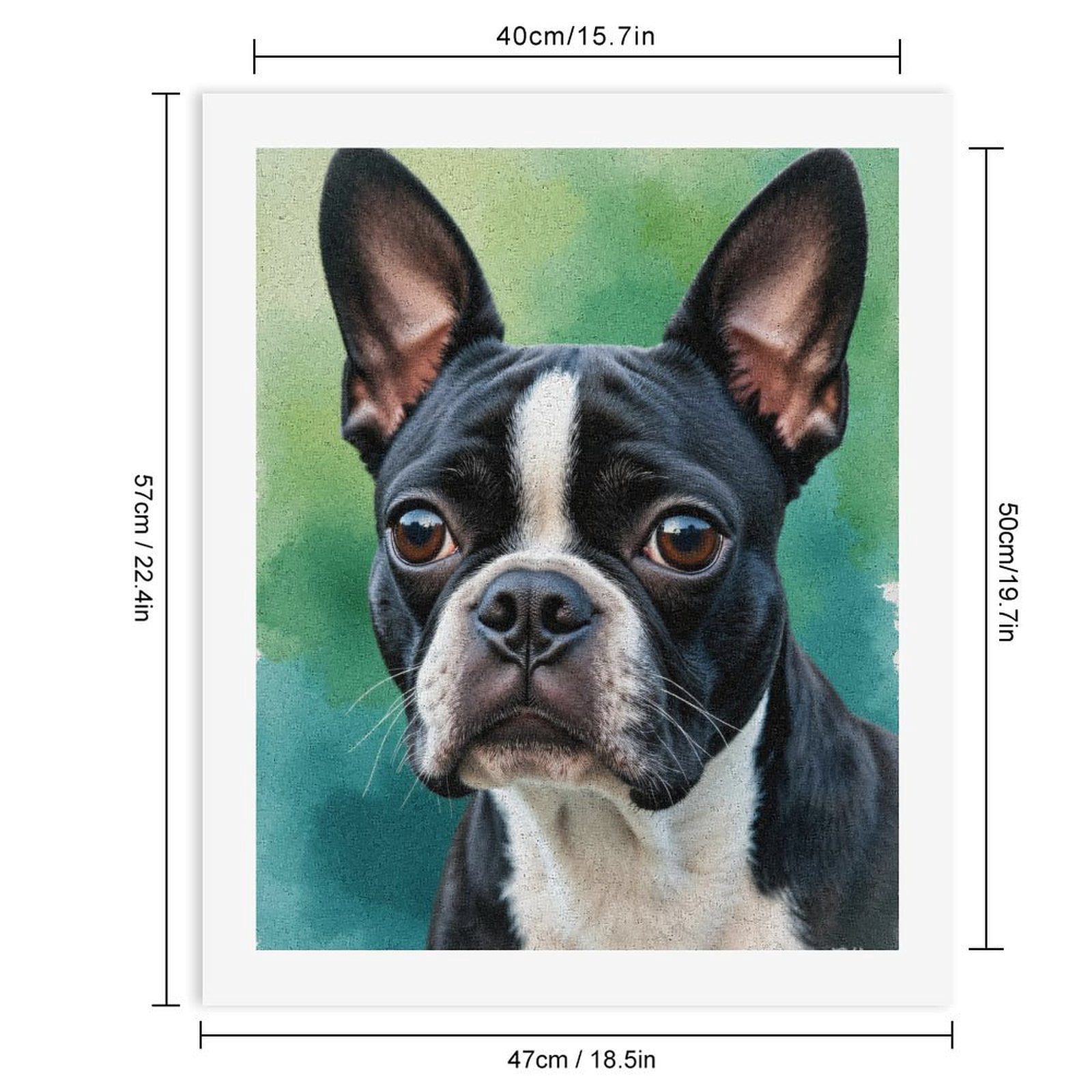 Paint by Numbers Kit for Adults, Dog Portrait Artistic Background Paint by Numbers, Easy Paint by Numbers Kit for Adults Beginner, DIY Adult Paint by Number Kits on Canvas, Home Decor