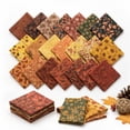 thumbnail image 4 of Fall Fabric Squares Autumn Precut Cotton Bundles with Pumpkin Maple Leaf Prints for Quilting DIY Sewing Crafts Thanksgiving Party Decor & Scrapbook Projects,A-42PCS, 4 of 4