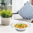 thumbnail image 6 of Smarty 12 oz. White w/ Silver Edge Rim Disposable Plastic Soup Bowls 120ct, 6 of 6
