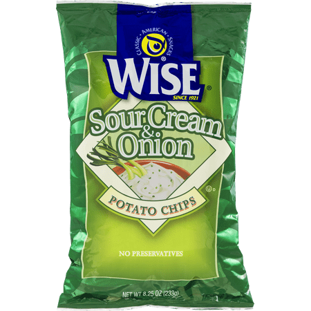 Wise Foods Sour Cream & Onion Flavored Potato Chips 8.25 oz. Bag (3