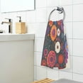 thumbnail image 3 of Yayeee 2 Pack Hand Towels for Bathroom 100% Cotton 16" x 28" Soft Absorbent Kitchen Towel, Purple Flowers, 3 of 7