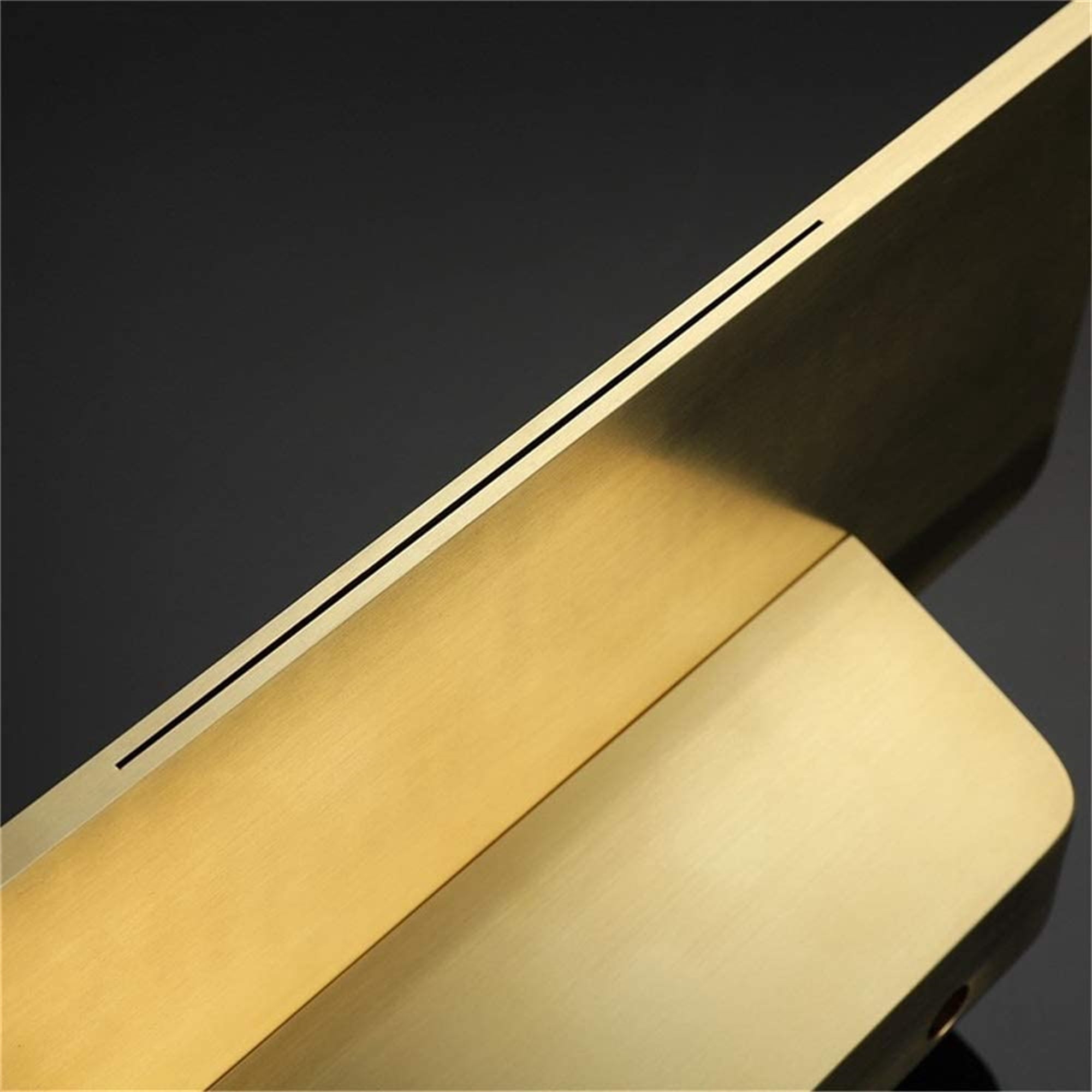Cfowner Wall Mount Bathtub Faucet, Single Handle Bathroom Faucet, 2 Hole Waterfall Spout Faucet, Gold