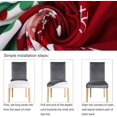 thumbnail image 4 of Christmas Dining Chair Covers Set of 4,Kitchen Chair Cover for Dining Room,Christmas Decoration,Holiday Party(Santa+Deer), 4 of 5