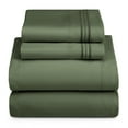 thumbnail image 2 of Clara Clark Split King Sheets For Adjustable Bed, Deep Pocket 5 Piece, Hotel Luxury Ultra Soft Microfiber Bed Sheets Set, Olive Green, 2 of 8