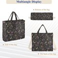 thumbnail image 6 of FORMRS Womens Corduroy Tote Bag Crossbody Shoulder Purse Handbag with Detachable Strap, Floral Forest Pattern, 6 of 7