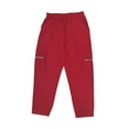 thumbnail image 2 of Men's Cargo Pant Loose Fit Casual Joggers with Multiple Pockets Summer Streetwear Red Pant, 2 of 7
