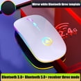 thumbnail image 1 of Alician Souris Optique Sans Fil 2,4 GHz USB Rechargeable RGB Souris Sans Fil pour PC Portable, 1 of 9