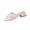 White, variant on Women Sequin Lace Chunky Heel Mules Square Toe Backless Spring Summer Party Wedding Fairy Style Shoes,Gold