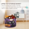 thumbnail image 5 of Collapsible 20" Round Storage Basket with Handles Laundry Hamper Open Storage Bins Pumpkin and Castle, 5 of 6