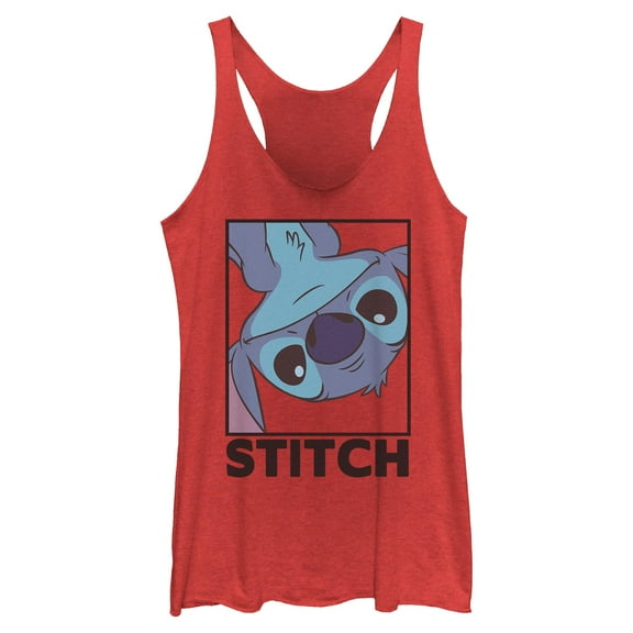 Womens Lilo & Stitch Peekaboo Stitch Portrait Racerback Tank