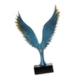 thumbnail image 3 of Estatua de águila con alas extendidas, adorno de colección, decoración del hogar, dormitorio, oficina, resina Azul, 3 of 9