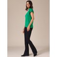 thumbnail image 3 of DARING DIVA Women's Mock Neck Casual Cap Sleeve Knit Tank Tops M Green, 3 of 6