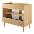 thumbnail image 4 of Vanity Cabinet (Sink not included), Brown Oak, Metal, Mid Century Hotel Bedroom Bathroom, Modern Contemporary HB36540, 4 of 9