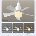 thumbnail image 2 of Socket Fan Light Small Ceiling Fan with Light and Remote, Screw in Ceiling Fan Light for E27 Base, for Bedroom Kitchen, 2 of 5