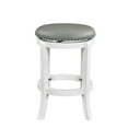 thumbnail image 3 of Boraam Cordova 24.5" Backless Faux Leather & Wood Swivel Counter Stool in White, 3 of 4