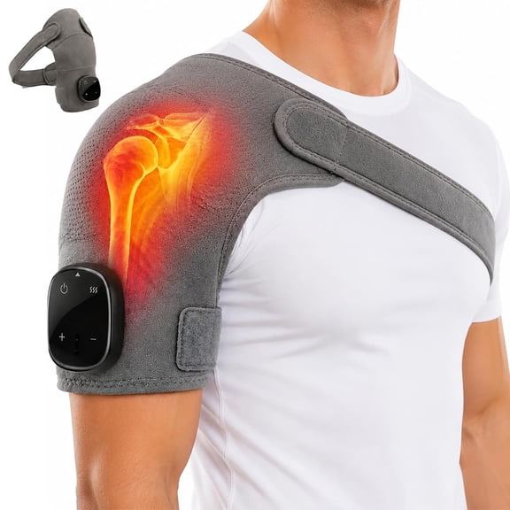 Vital Triple Method Shoulder Massager, Cordless Shoulder Heating Pad (Single-Unit)