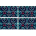 thumbnail image 4 of EREHome Green Red Skull Placemat Plate Holder Set of 4, Table Mats Protector 12x18 inch, 4 of 5