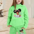 thumbnail image 2 of WEAIXIMIUNG Chandails en Molleton pour Filles Mode Décontractée Imprimée à Manches Longues avec Capuche et Pantalon Ensemble 3-4 Ans, 2 of 4