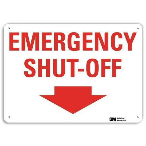 Lyle Emergency Sign,7 in x 10 in,Aluminum U7-1141-NA_10x7