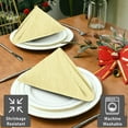 thumbnail image 4 of Ruvanti Cloth Napkins Set of 12, 18x18 Reusable Napkins Cloth Washable, Soft & Durable Table Napkins, Polycotton Chambray Dinner Napkins for Parties, Christmas, Thanksgiving, Weddings - Cream, 4 of 10