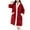 Red, variant on Riecok Robes for Women Plus Size Cozy Soft Long Sleeve Warm Bathrobe with Front Pockets and Tie Closure Casual Housecoat Brown Free Size