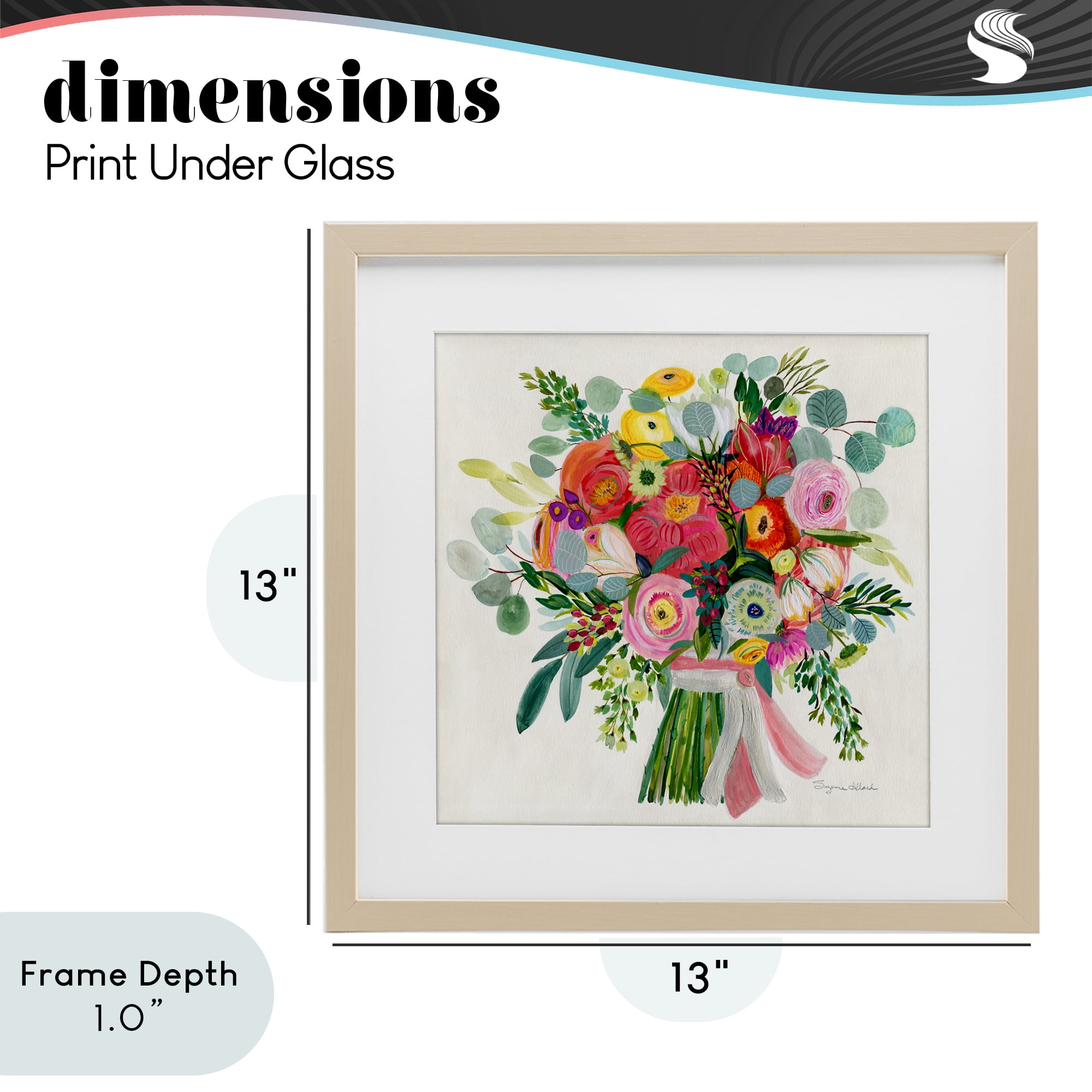 Stupell Industries Constant Friend Bouquet Birch Framed Print Under Glass, design by Suzanne Allard