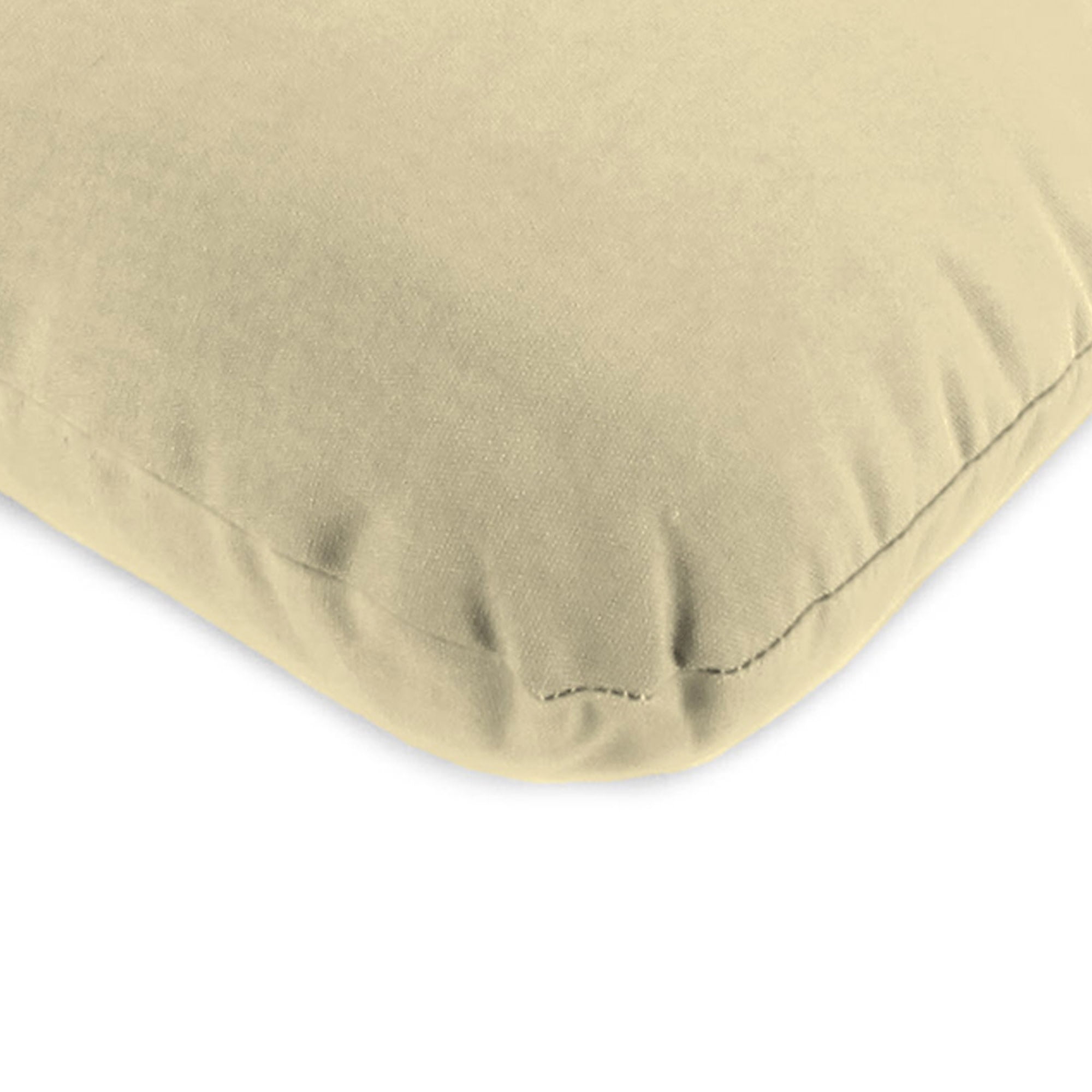Jordan Manufacturing 45" x 22" Veranda Tan Solid Rectangular Outdoor Chair Cushion with Ties and Hanger Loop (2 Pack)