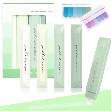 2025 New Double Sided Tape Pens, Double Sided Tape Roller, Duble Sied Glue Pen,Craft Adhesive Glue Runner for Scrapbooking, Gift Wrapping, Photo Mounting, School Office & Crafts(4PCS,D)